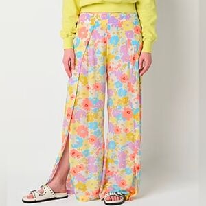 Billabong Yellow and Pink Wide Leg Pants